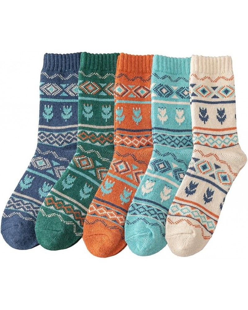 5 Pack Winter Socks For Men Women Couple Socks Thick Warm Soft Free Size 6-11 01 $11.22 Activewear