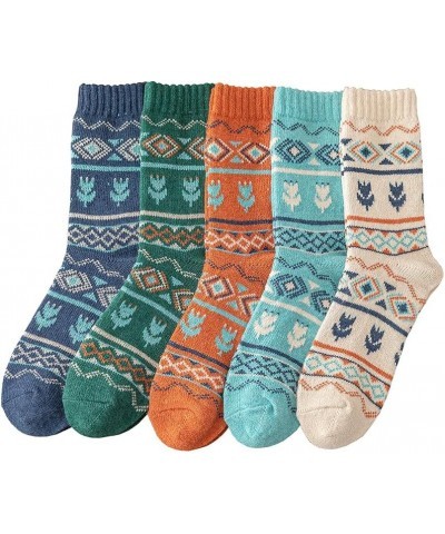 5 Pack Winter Socks For Men Women Couple Socks Thick Warm Soft Free Size 6-11 01 $11.22 Activewear