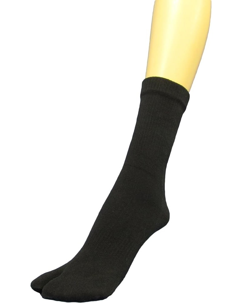 Quarter - Midcalf High Flip Flop, Split toe Socks for Women, Tabi Big Toe Socks Black $8.43 Activewear