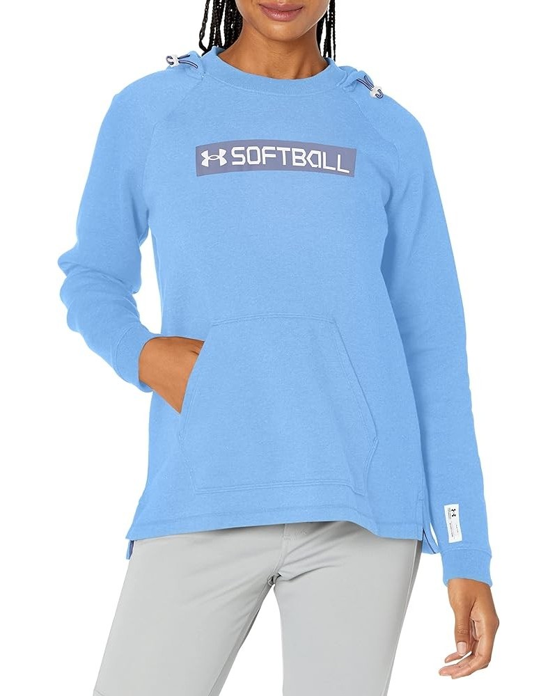 Women's Softball Hoodie 22 (475) Carolina Blue / Aurora Purple / White $31.34 Activewear