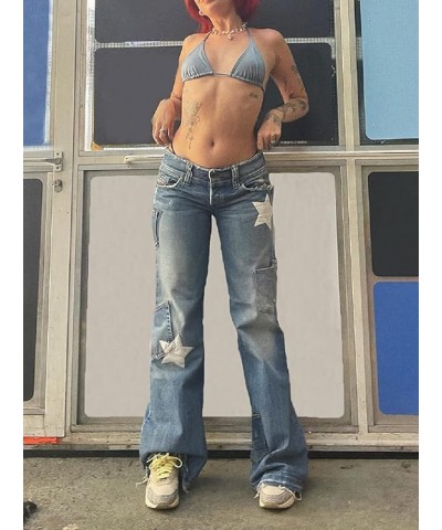 Women Wide Leg Baggy Jeans Y2k Pockets Patchwork High Waisted Streetwear Ripped Cargo Denim Jeans Aesthetic Vintage Pants Sta...