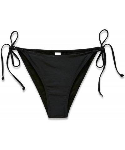 Bikini Bottoms for Women String Bathing Suit Bottom with Moderate Coverage Low Waist Swim Bottom Black $10.06 Swimsuits