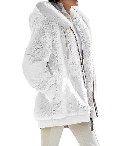 Winter Coats for Women 2023 Warm Lightweight Fleece Plush Zipper Hooded Jacket Comfy Wool Coats with Pockets A-wine $12.21 Ja...