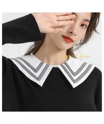 Fake Collar Detachable Half Shirt Blouse False Doll Collar Elegant Design for Women Girls Lapel-pointed $12.97 Blouses