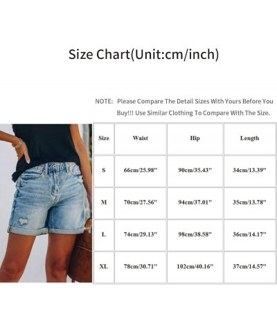 Womens Stretchy Jean Shorts Trendy High Waist Summer Shorts Ripped Distressed Denim Shorts Comfy Hot Pant 05-blue Short Jeans...