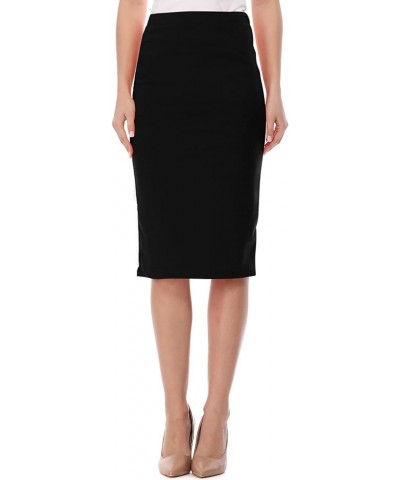 Women's Casual High Waist Stretch Pencil Skirt(Pack of 2) Made in USA Hsk01262 Black-white $12.88 Skirts