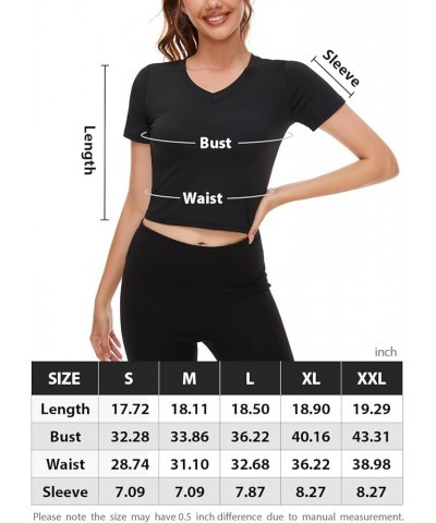 5-Pack Crop Workout T Shirt for Women Short Sleeve Cropped Top Slim Fitted Tees Dry Fit Shirts Black/Gray/White/Blue/Pink $23...