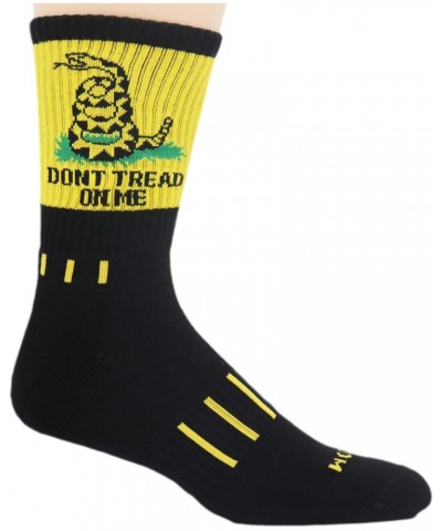 Black with Yellow "DON'T TREAD ON ME" Premium Crew Socks $11.23 Socks