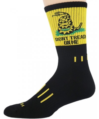 Black with Yellow "DON'T TREAD ON ME" Premium Crew Socks $11.23 Socks