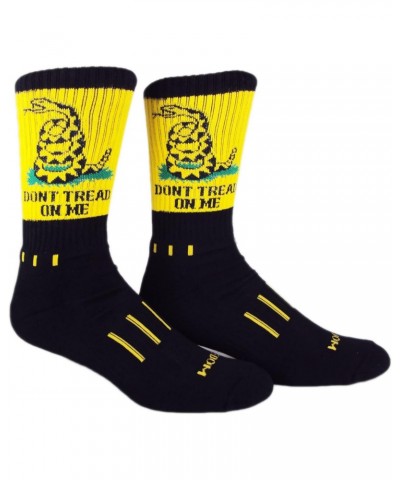 Black with Yellow "DON'T TREAD ON ME" Premium Crew Socks $11.23 Socks