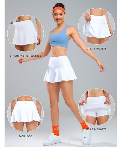 Women’s Tennis Golf Skirts with Shorts Pockets High Waisted Sports Athletic Skorts Skirt… 1 White $11.75 Skirts