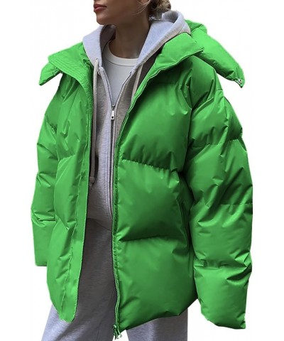 Women's Packable Down Jacket Hooded Puffer Jacket Lightweight Winter Coat Adult Medium Winter Coat A-green $26.26 Jackets