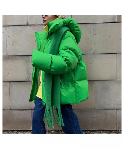 Women's Packable Down Jacket Hooded Puffer Jacket Lightweight Winter Coat Adult Medium Winter Coat A-green $26.26 Jackets