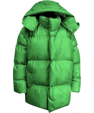 Women's Packable Down Jacket Hooded Puffer Jacket Lightweight Winter Coat Adult Medium Winter Coat A-green $26.26 Jackets