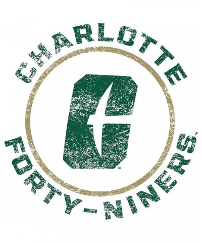 NCAA Distressed Circle Logo, Team Color Womens T Shirt, College, University Unc Charlotte Forty-niners White $14.57 T-Shirts