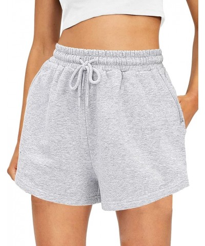 Women's Sweat Shorts Comfy Lounge Running Shorts Gym Summer Casual High Waisted Athletic Shorts with Pockets B Grey $10.79 Sh...