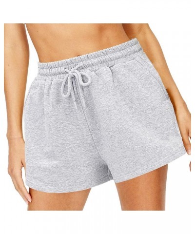 Women's Sweat Shorts Comfy Lounge Running Shorts Gym Summer Casual High Waisted Athletic Shorts with Pockets B Grey $10.79 Sh...