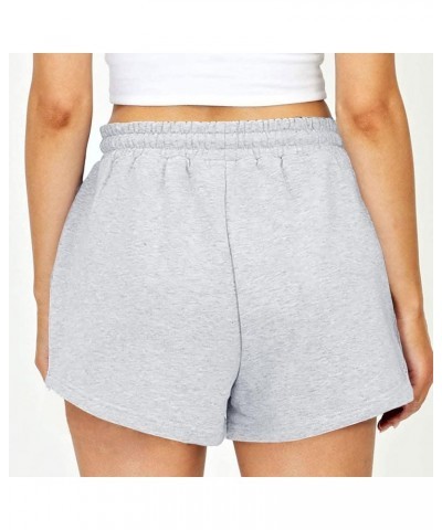 Women's Sweat Shorts Comfy Lounge Running Shorts Gym Summer Casual High Waisted Athletic Shorts with Pockets B Grey $10.79 Sh...